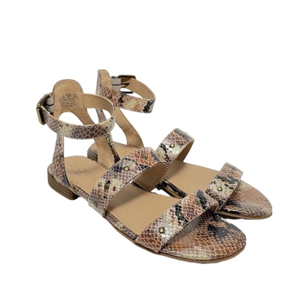 Naturalizer SOUL Rayelle Slingback Sandals Snake Print Size 8 | G8648S1202